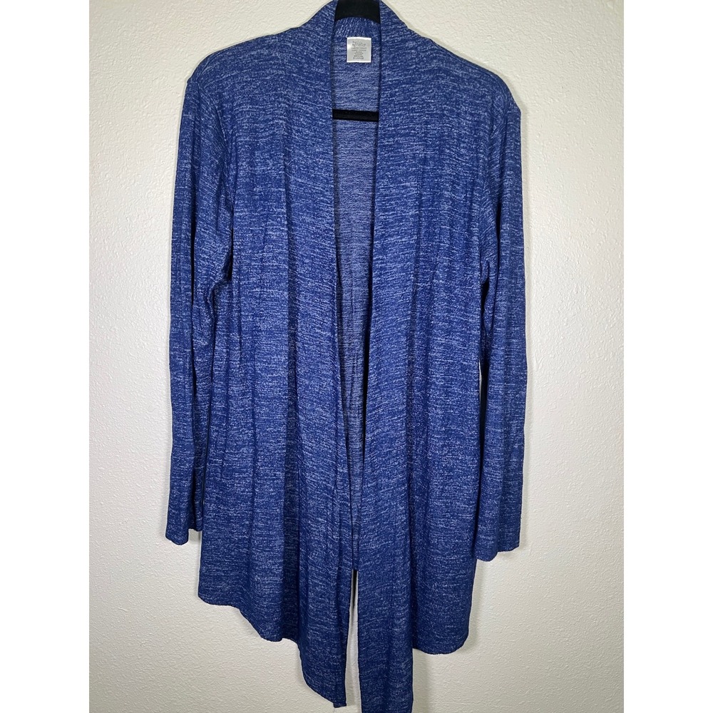 Hello Mello Carefree Threads Flyaway Cardigan Womens XL Blue Marl Travel Pouch - Picture 5 of 13